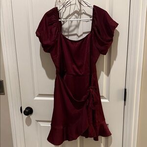 Francesca's Collections Burgundy Mini Dress